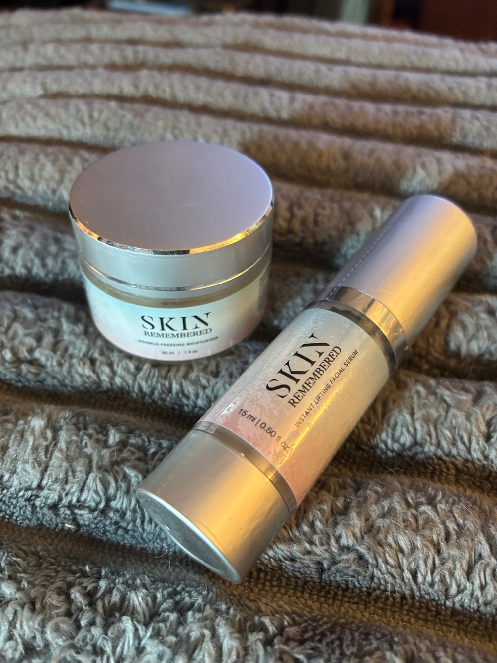 SKIN Remembered facial serum and moisturizer kit - brand new and sealed set!